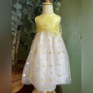 Brand: Blueber Boulevard, 2t yellow and white spring/summer dress